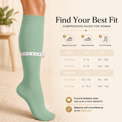 Laite Hebe 4 Pairs-Compression Socks for Women&Men Circulation-Best Support for Nurses,Running,Athletic