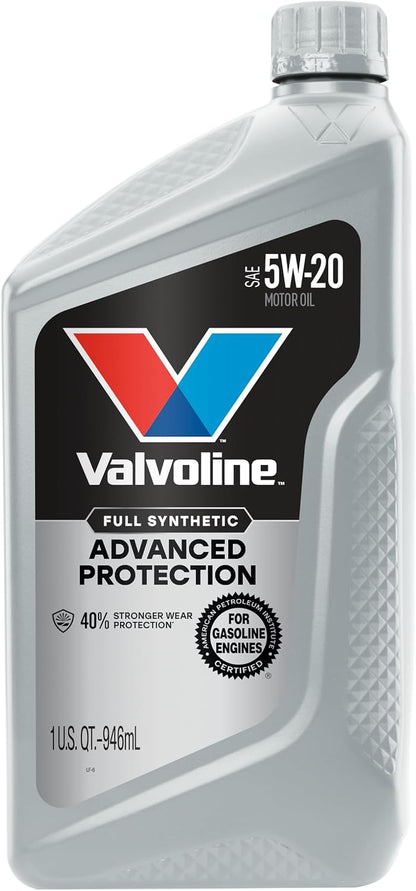 Valvoline Advanced Full Synthetic SAE 0W-20 Motor Oil 5 QT