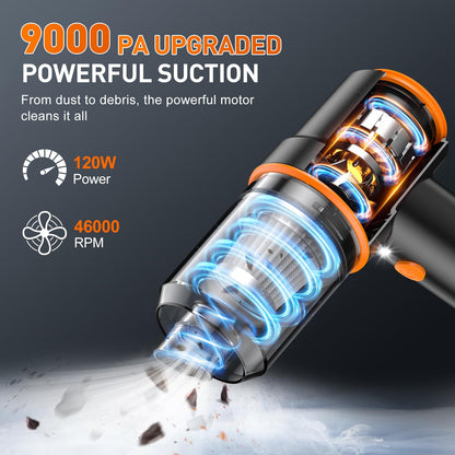 KMM Handheld Car Vacuum Cleaner, Hand Held Vacuum Cleaner and Air Duster