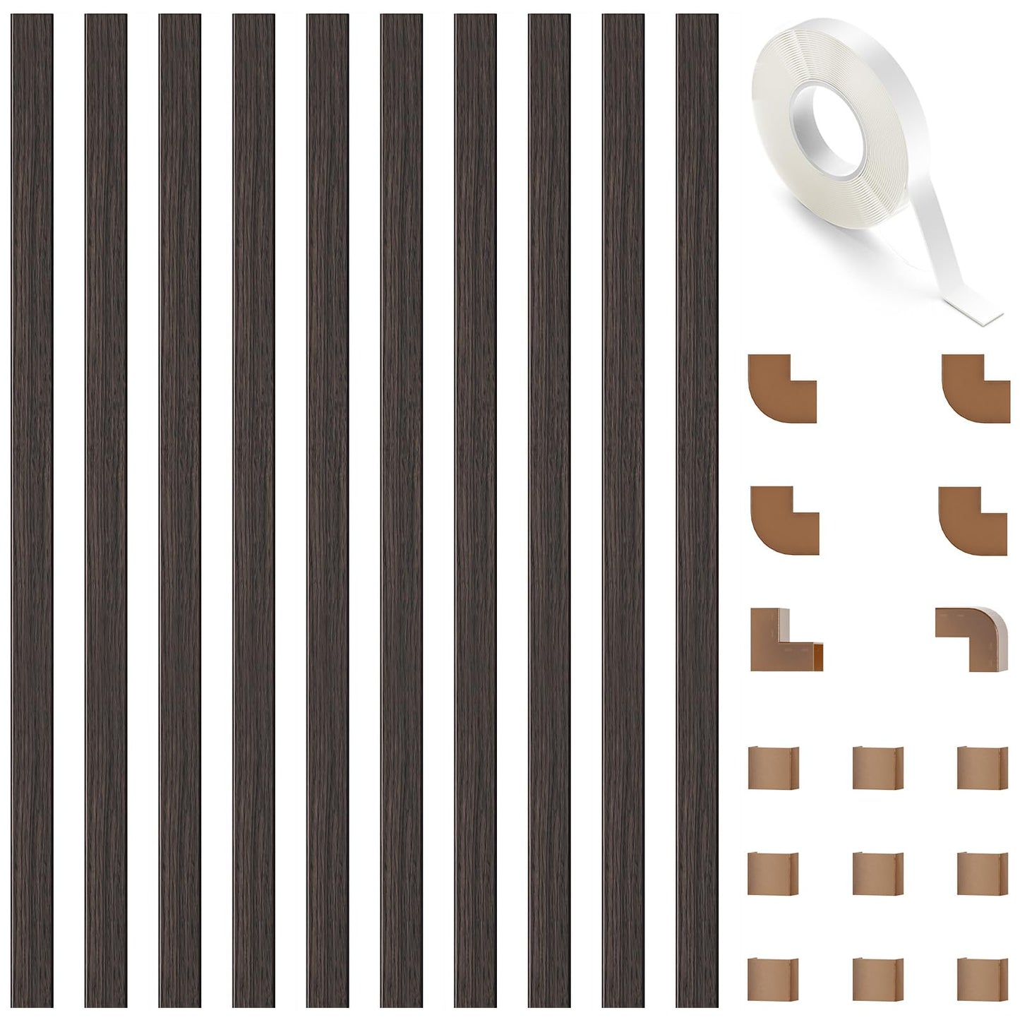 Wire Hider, 157in Delamu Cord Hider Wall, Paintable Wire Covers for Cords, TV Cable Hider Wall Kit, Cable Covers Raceway, Cable Management Hide TV Cords for Wall Mount TV, 10XL15.7 W0.95 H0.55in Brown