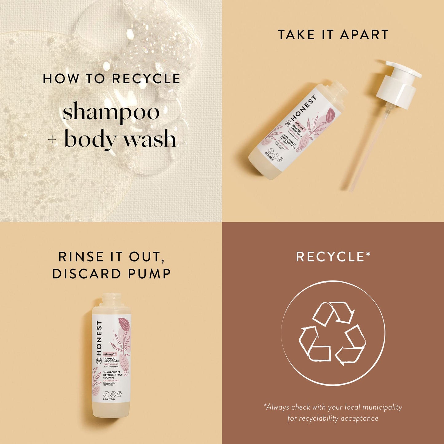 The Honest Company Shampoo & Body Wash, Tear-Free, Fragrance-Free, 10 fl oz