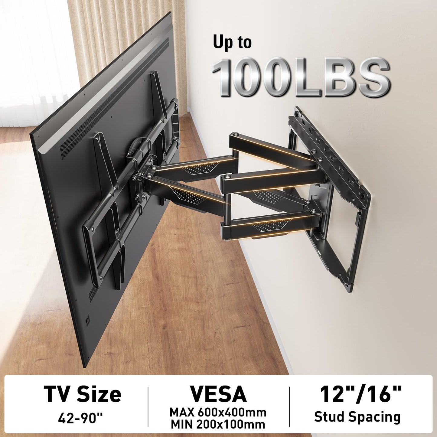 Mounting Dream Full Motion TV Wall Mount for 32-70 Inch TVs up to 99lbs