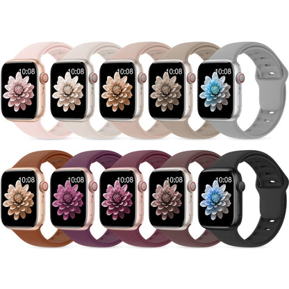 10 Pack Silicone Sport Bands Compatible with Apple Watch Band Women Men