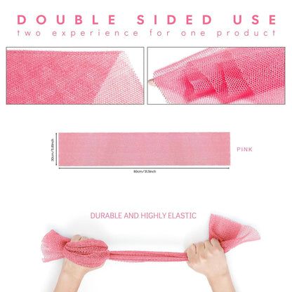UJFQBH African Net Sponge Authenti, Exfoliating Body Scrubber for Back and Hard to Reach Areas, Gentle Daily Exfoliation for Deep Cleansing, Quick Drying Shower Essential, Aqua Grey 3 Pack