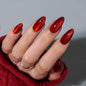 BTArtbox Press On Nails, Cream Puff, Short Almond, Ombre Off White, 32Ct