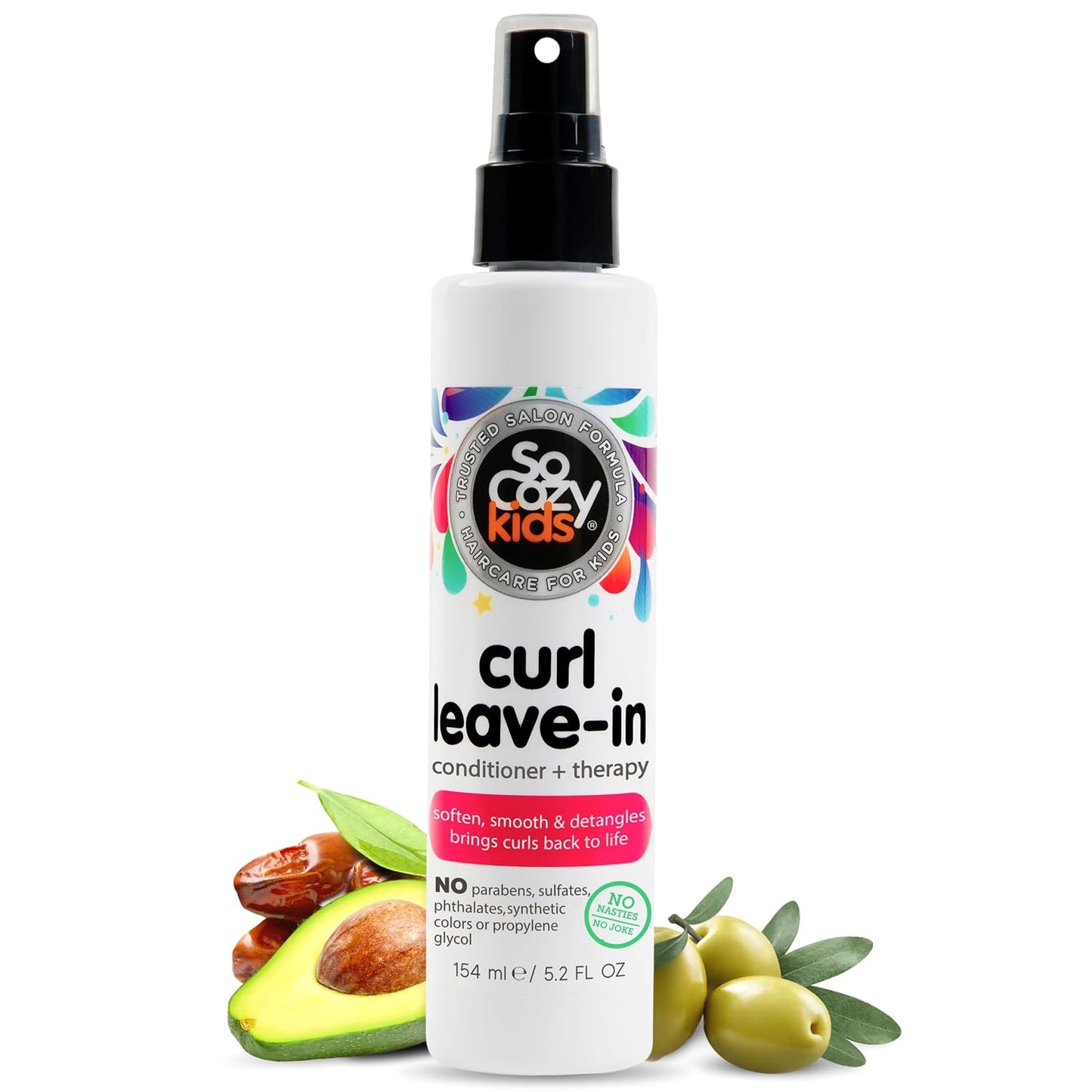 SO COZY Kids Curl Leave In Conditioner + Therapy Spray, 5.2 Fl Oz
