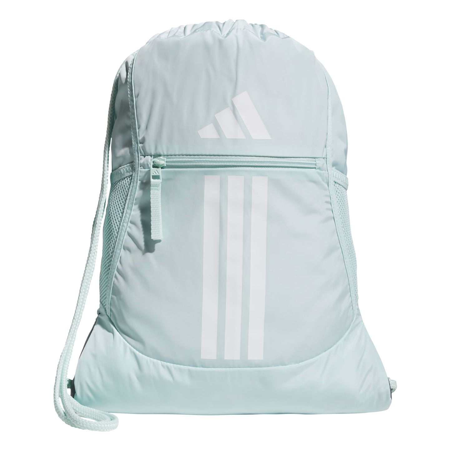 adidas Alliance Sackpack – Drawstring Backpack for Sports, Small Gym Bag, Preloved Teal Green/Black/3, OSFA
