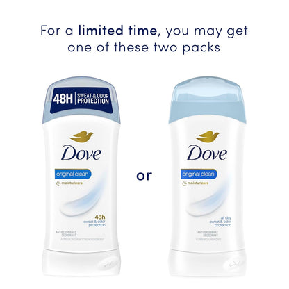 Dove Antiperspirant Deodorant Stick Original Clean 2.6 oz 2PK