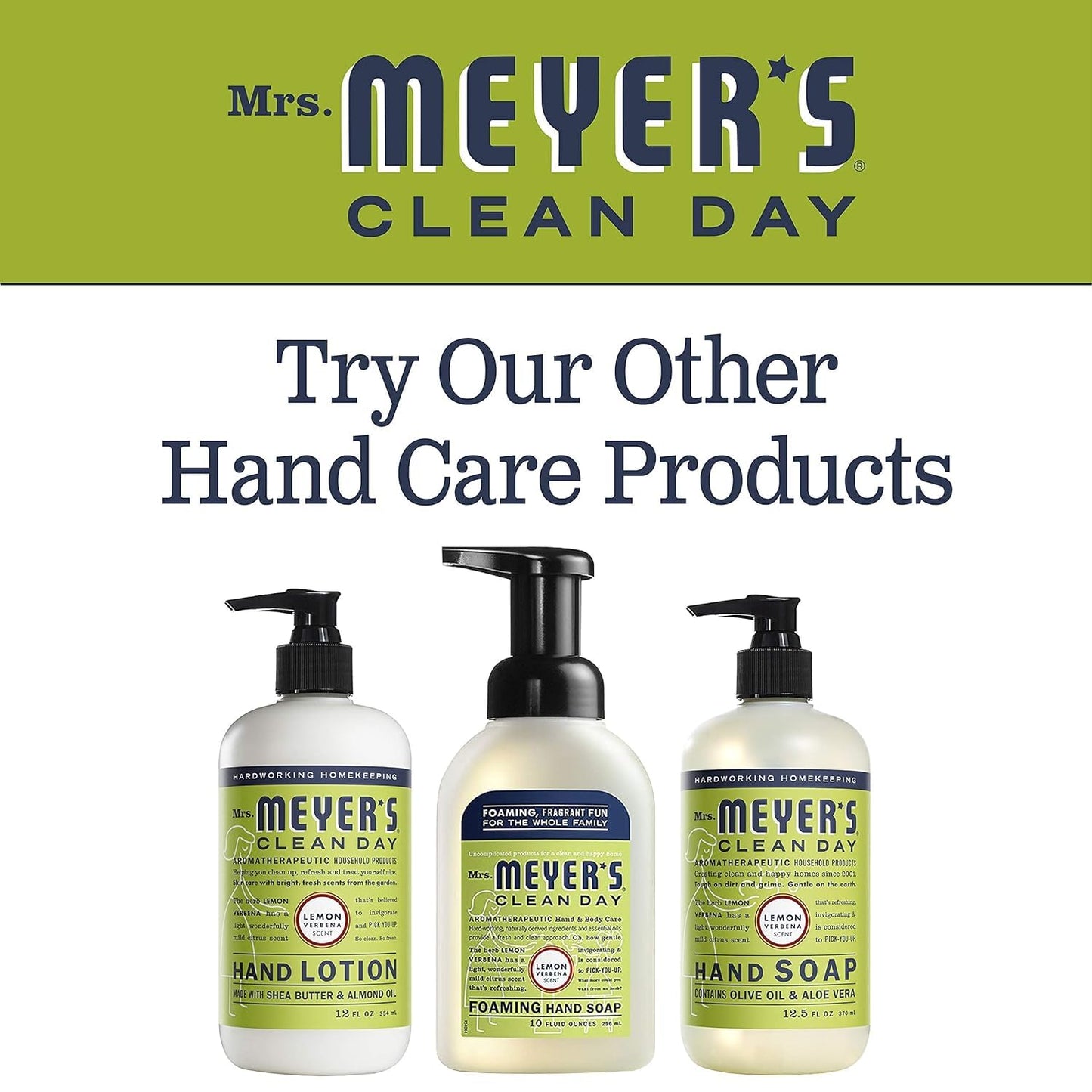 Mrs. Meyer's Clean Day, Hand Soap Refill, Lemon Verbena Scent, 33 Fl Oz