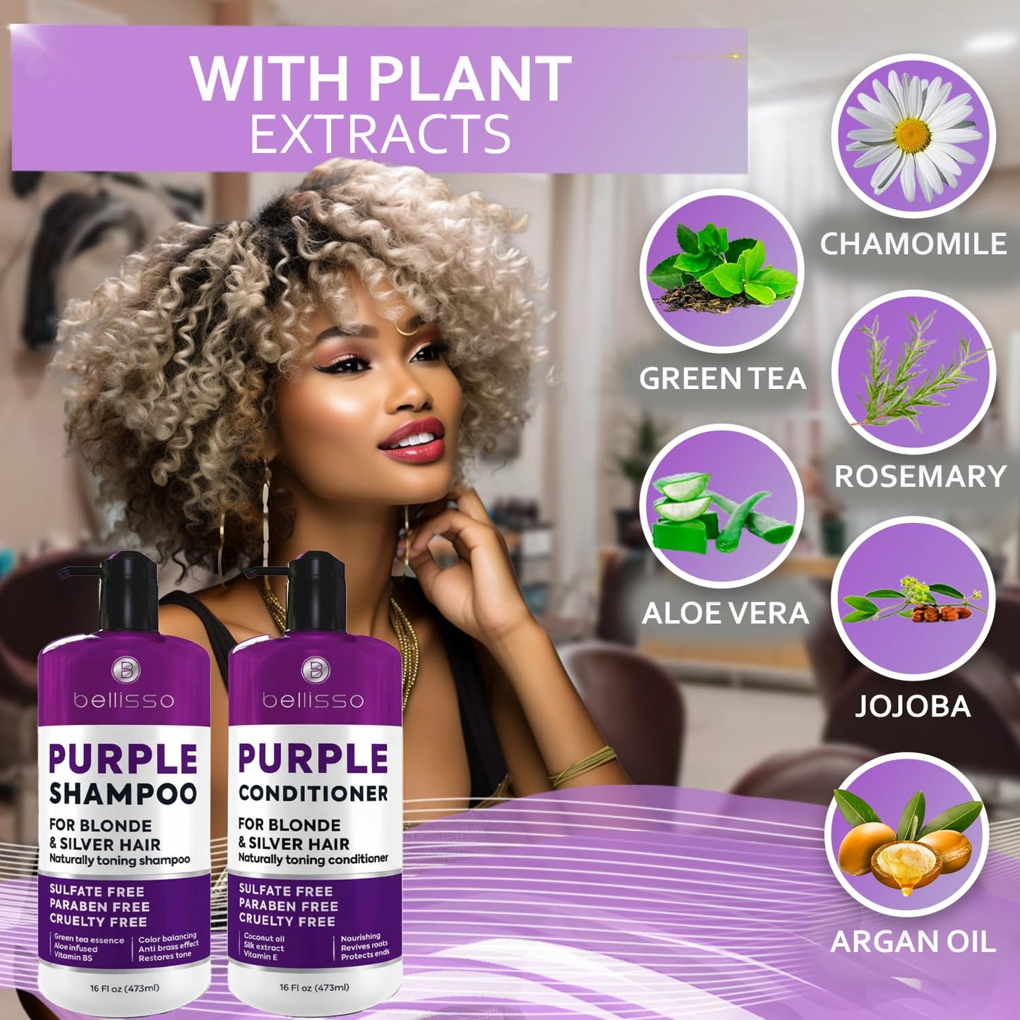 Caffeine Shampoo and Conditioner Set - Volumizing Products for Women and Men - Thickening, Volume Boosting Formula for Thinning and Fine Hair - Sulfate Free, No Parabens - Hydrating, Salon Grade
