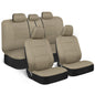 BDK PolyPro Car Seat Covers Full Set in Solid Black, Front and Rear Split Bench Seat Covers for Cars, Easy to Install Car Seats Cover Set and Accessories for Auto Trucks Van SUV - Solid Black
