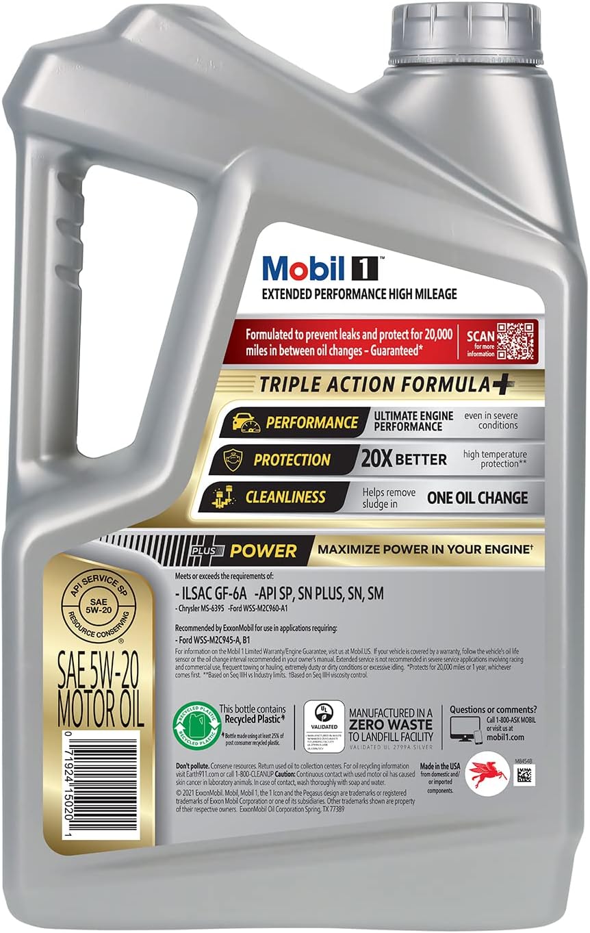 Mobil 1 European Car Formula Full Synthetic Motor Oil 0W-40, 5 Quart