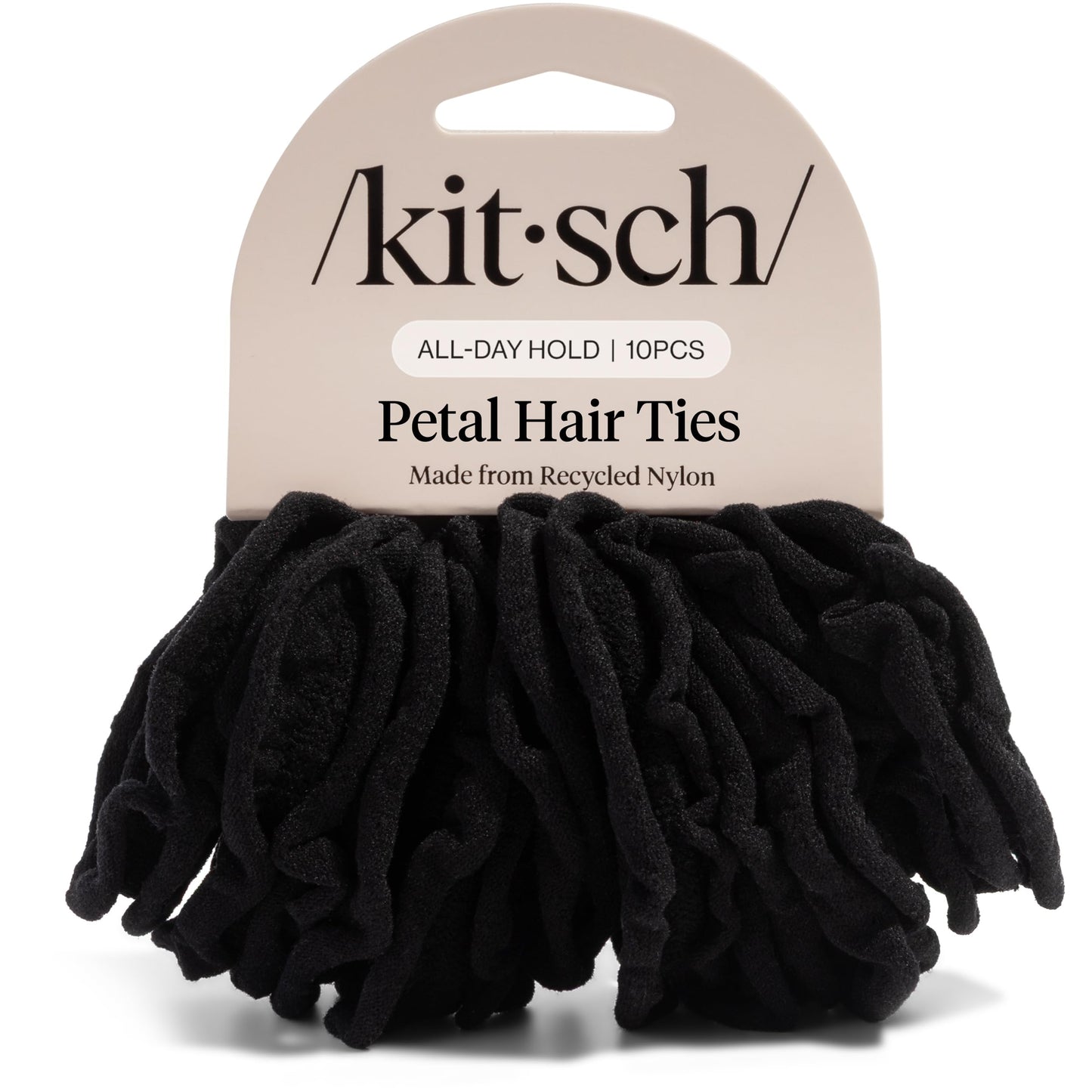 Kitsch Elastic Hair Ties No Damage | Stretchable Hair Bands - Neutral 12pcs