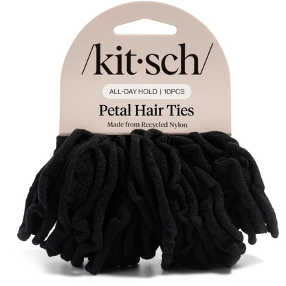 Kitsch Elastic Hair Ties No Damage | Stretchable Hair Bands - Neutral 12pcs