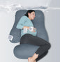 MOON PARK Pregnancy Pillows for Sleeping - U Shaped Full Body Maternity Pillow with Removable Cover - Support for Back, Legs, Belly, HIPS - 65 Inch - Aquamarine