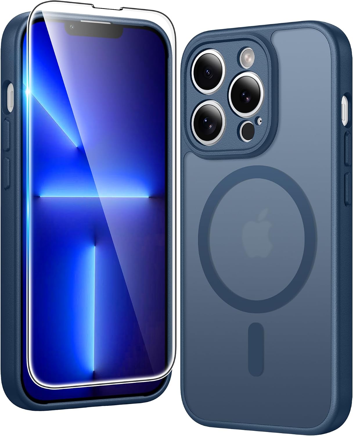 FNTCASE for iPhone 17 Pro Case Clear Magnetic with Screen Protector