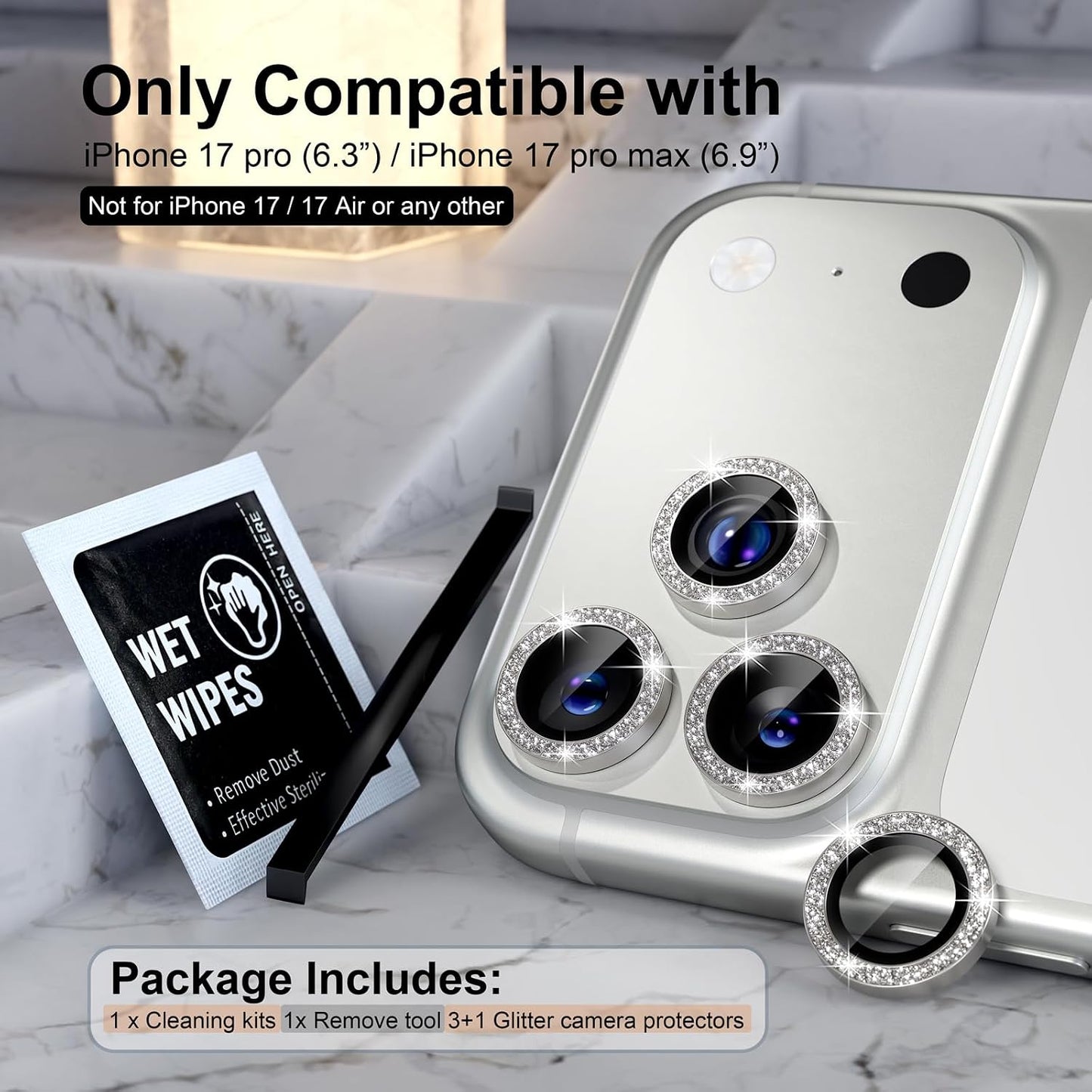 Choiche for iPhone 16 Pro/iPhone 16 Pro Max Camera Lens Protector