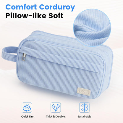Sooez High Capacity Pencil Case, Soft Corduroy Pencil Pouch