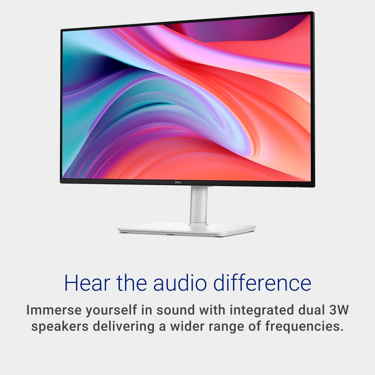 Dell 24 Plus Monitor - S2425HSM - 23.8-inch FHD (1920x1080) 144Hz 1ms Display, 2 x 3W Speakers, HDMI Connectivity, Height/Tilt/Pivot/Swivel Adjustability, AMD FreeSync - Ash White