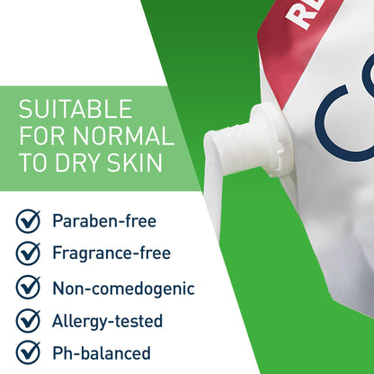 CeraVe Hydrating Cream To Foam Cleanser, Face Wash for Dry Skin, 8 Fl Oz (Pack of 12)