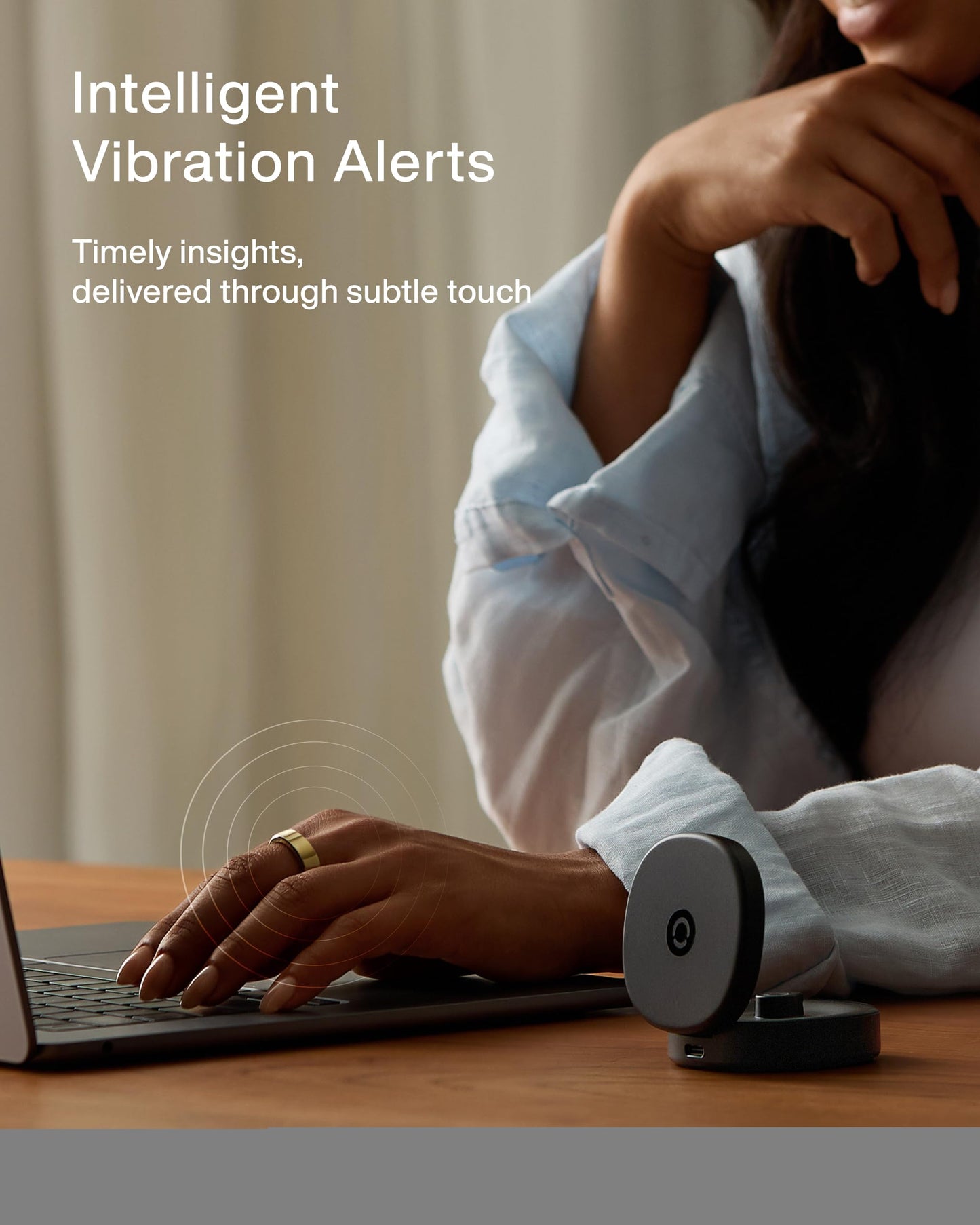 RingConn Gen 3 Smart Ring - Vascular Trends(Size 12, Matte Black)