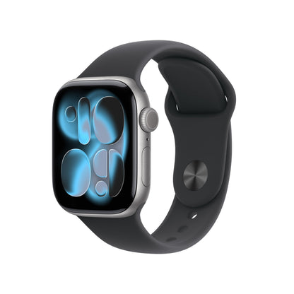 Apple Watch Series 11 [GPS 46mm] Smartwatch with Jet Black Aluminum Case with Black Sport Band - M/L. Sleep Score, Fitness Tracker, Health Monitoring, Always-On Display, Water Resistant
