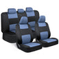 BDK PolyPro Car Seat Covers Full Set in Solid Black, Front and Rear Split Bench Seat Covers for Cars, Easy to Install Car Seats Cover Set and Accessories for Auto Trucks Van SUV - Solid Black
