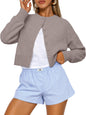 Trendy Queen Cropped Cardigan Sweaters for Women Fall Fashion Clothes 2026