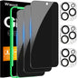 Wiaocit Tempered Glass Privacy Screen Protector for iPhone 15 Pro