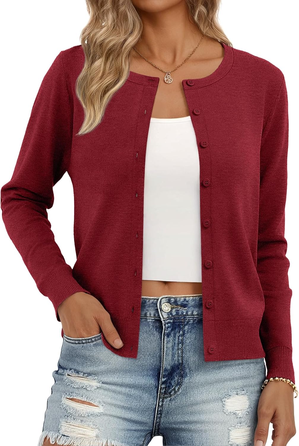 Trendy Queen Women's Lightweight Knit Cardigan