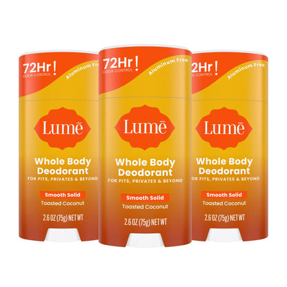 Lume Whole Body Deodorant - Solid Stick - 2.6 oz, 2 pk (Soft Powder)