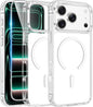 FNTCASE for iPhone 17 Pro Case Clear Magnetic with Screen Protector