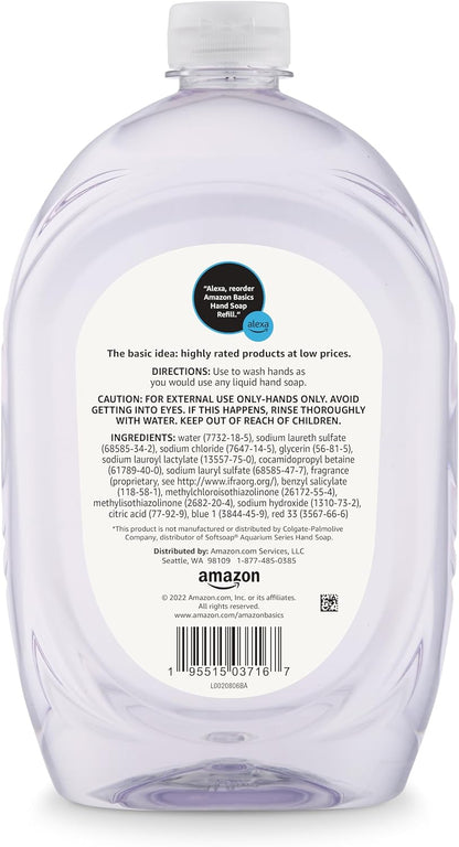 Amazon Basics Liquid Hand Soap Refill, Milk and Honey Scent, Triclosan-Free, pH Balanced, Dermatologist Tested, 50 Fluid Ounces, 2-Pack (Previously Solimo)