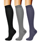 CHARMKING Compression Socks for Women & Men Circulation (3 Pairs) 15-20 mmHg is Best Support for Athletic Running Cycling