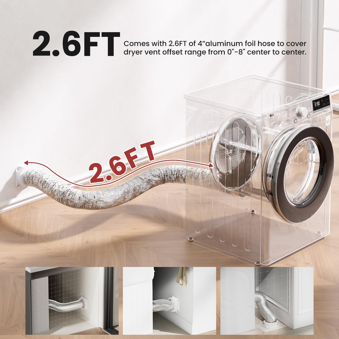 Magnetic Dryer Vent Coupling DV180 Magnetic Dryer Vent Connector Kit 4 Inch