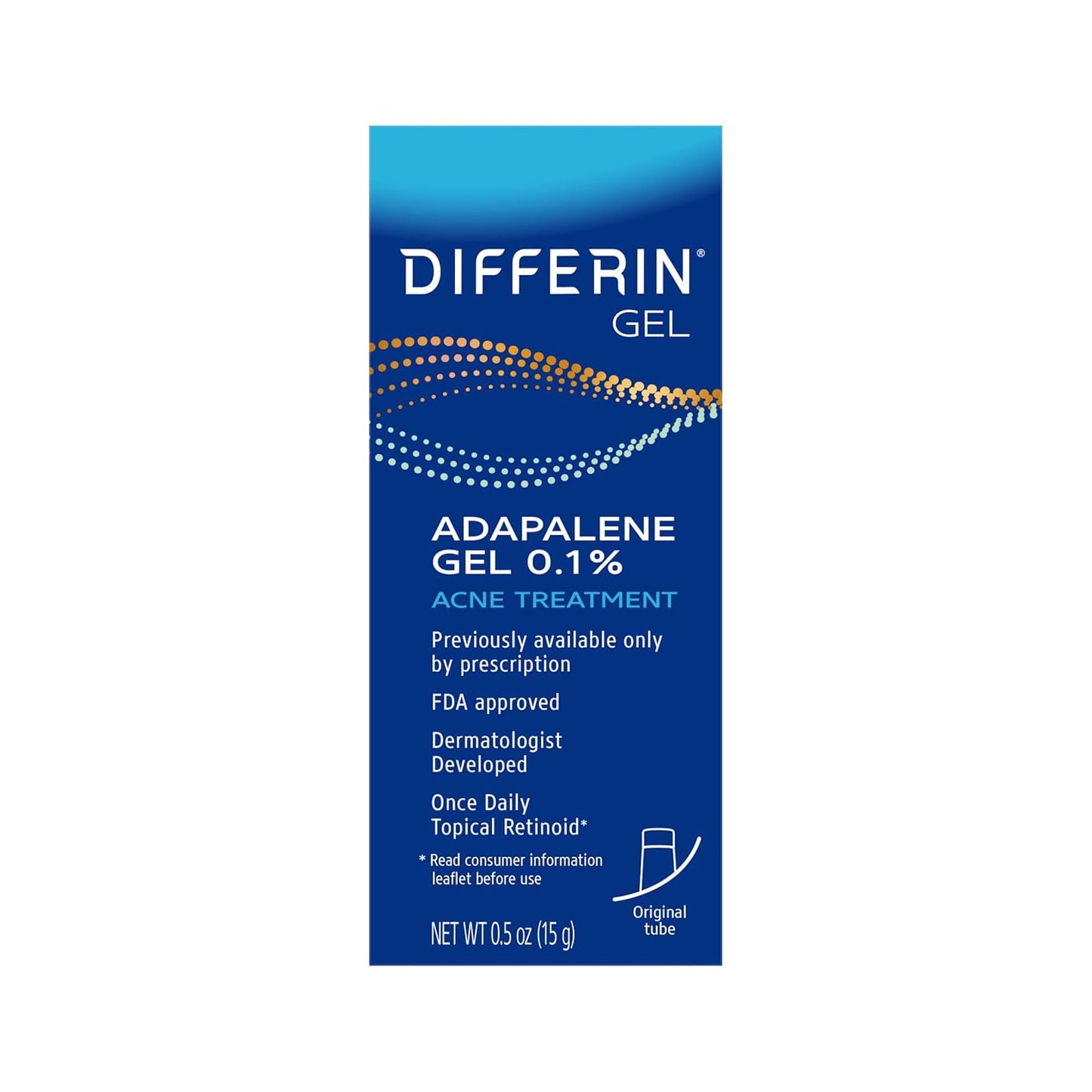 Differin Acne Retinoid Treatment Gel, 0.1% Adapalene, 45g Pump