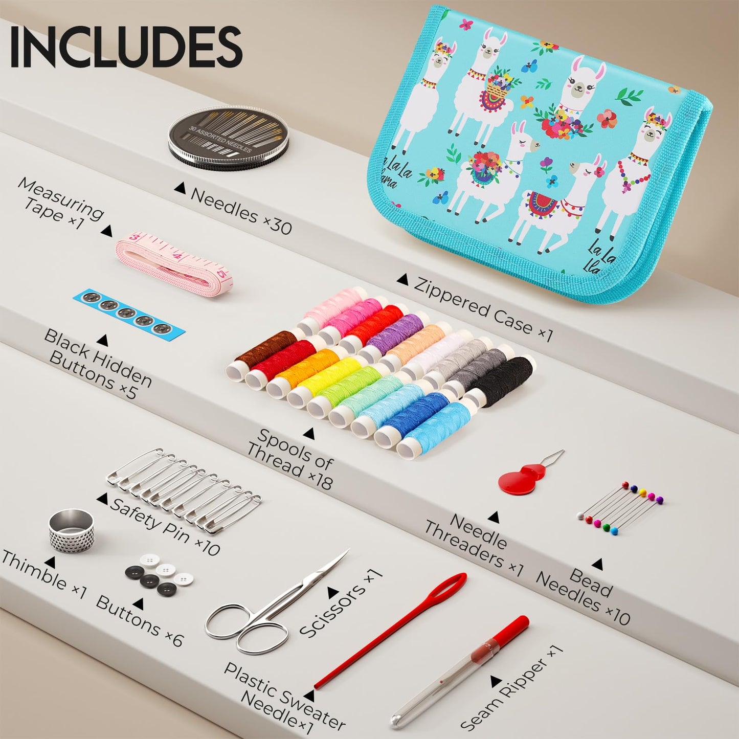 Coquimbo Sewing Kit for Adults, Christmas Stocking Stuffers for Teen Girls