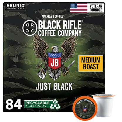 Black Rifle Coffee Medium Roast K Cup Coffee Just Black 32 Count
