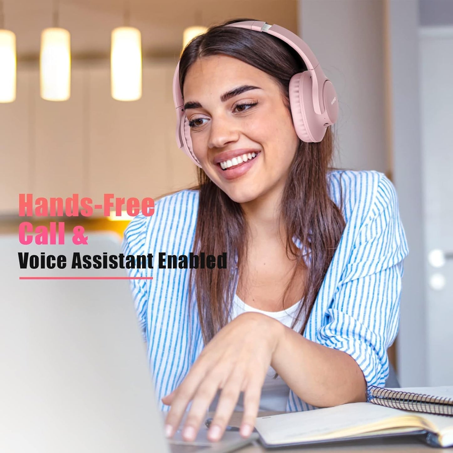 KVIDIO Bluetooth Headphones Wireless Over Ear Headsets 65H Playtime