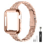 QUNDAXI Slim Watch Band Compatible with Apple Watch 41mm 45mm 42mm 44mm 40mm 38mm Metal Stainless Steel Watchband Suitable for iWatch 11/10/9/8/7/6/5/4/3/2/1/SE Series Women Luxury Strap