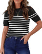 RUMIA Short Sleeve Sweater for Women Lightweight Business Casual Tops