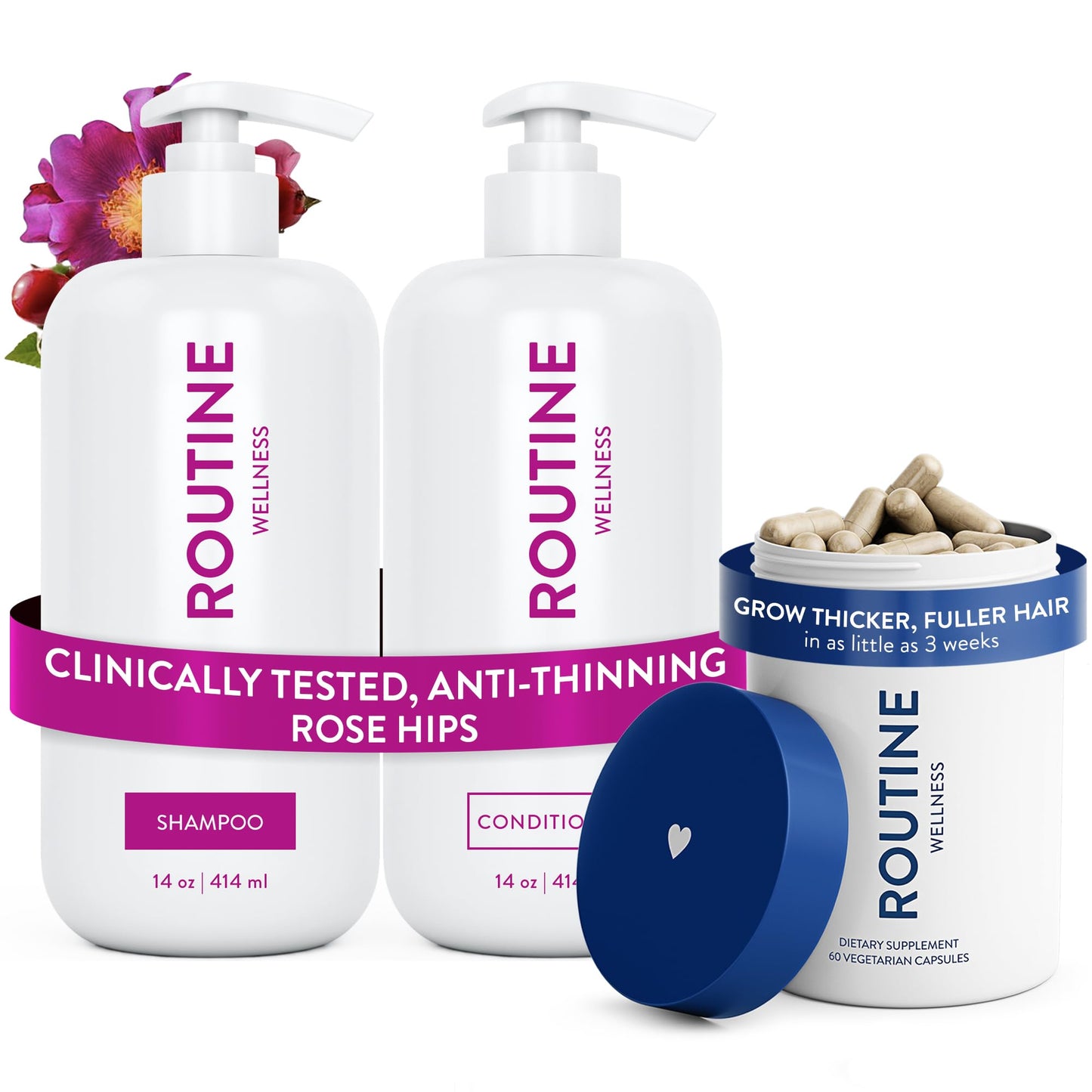 Routine Wellness Shampoo & Conditioner Set - Jasmine & Orange Blossom