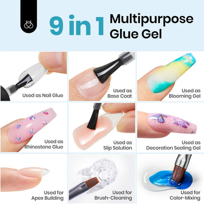 Beetles 2 Pcs 15ml No Wipe Gel Top Coat and Base Coat Set