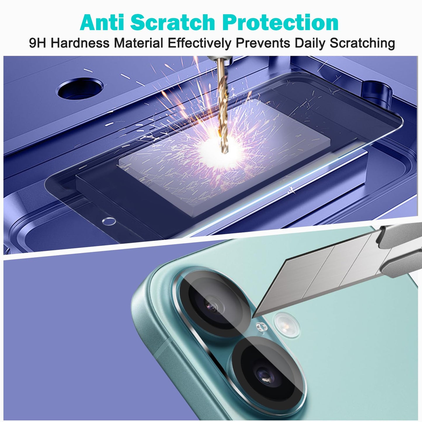 PEHAEL for iPhone 16 Pro Max Privacy Screen Protector+Camera Lens Protector