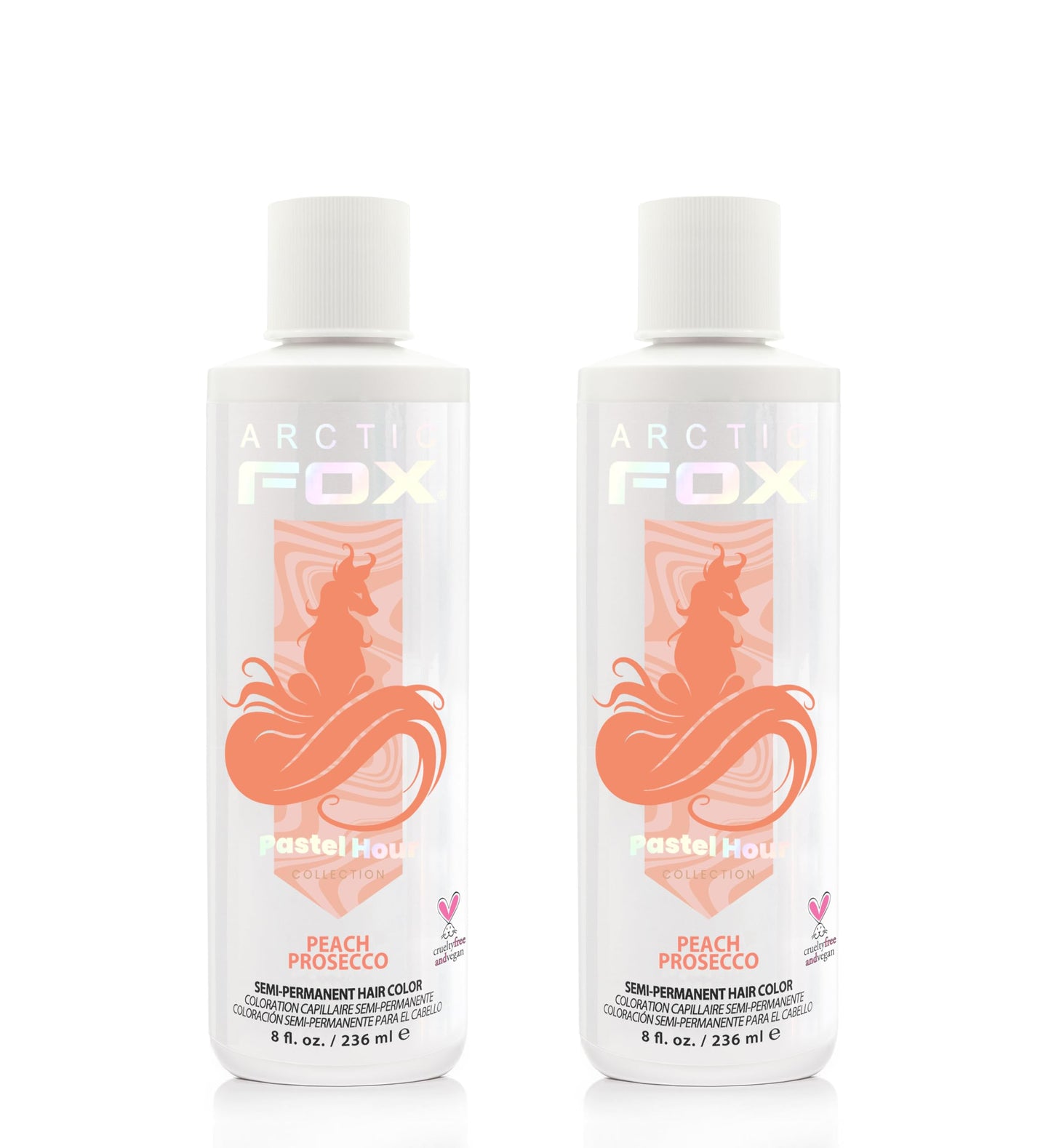 ARCTIC FOX Semi-Permanent Hair Dye - Sunset Orange, Vegan - 2 x 8 oz