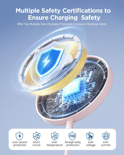 Magsafe Charger Magnetic Wireless Charge iPhone: Strong Magnet Charging Pad