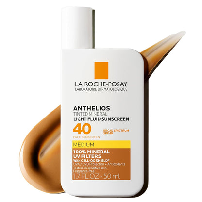 La Roche-Posay Anthelios Mineral Light Fluid Sunscreen for Face in 5 shades