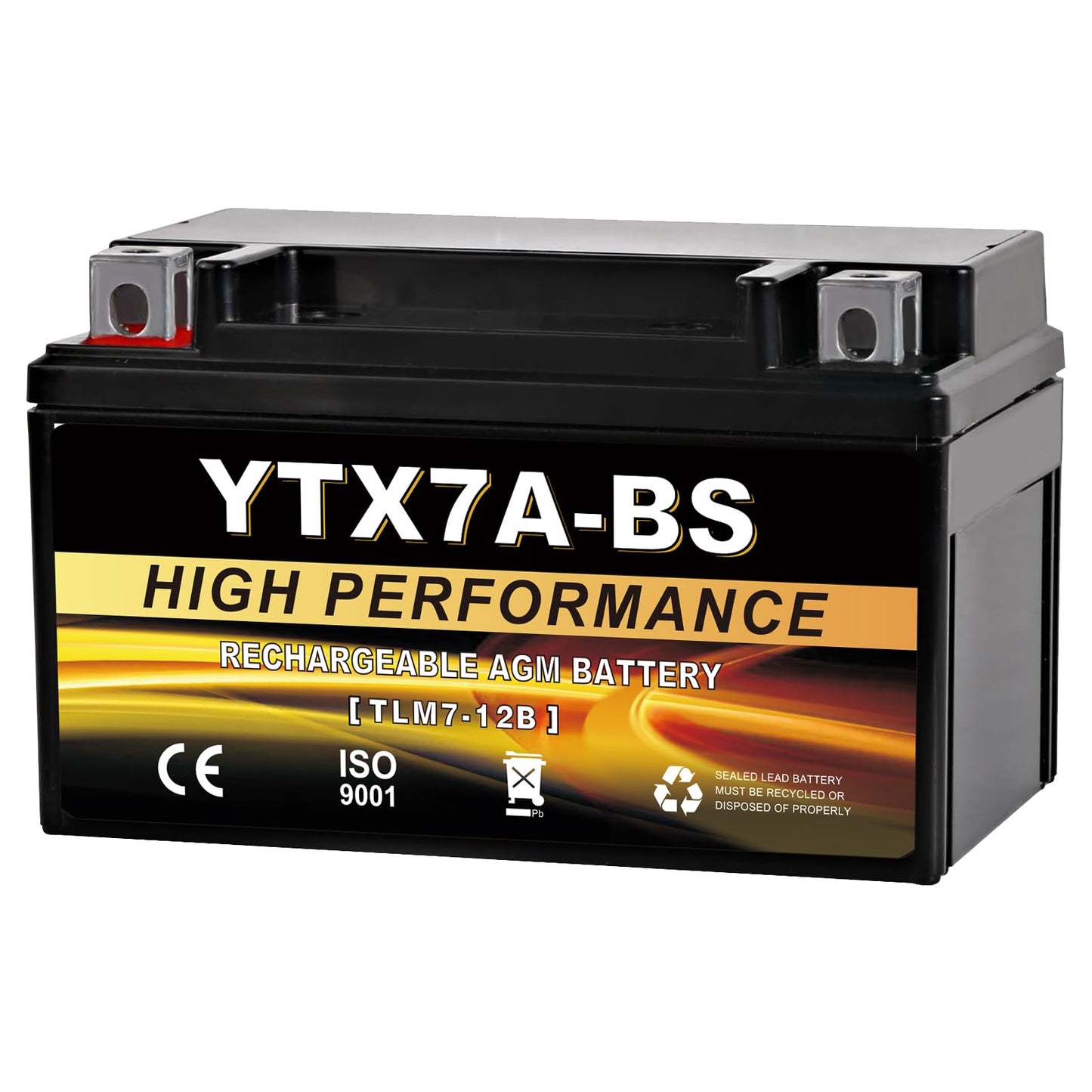 YTX14AH-BS 12V 12Ah Motorcycle Battery, 220CCA Rechargeable Maintenance Free Sealed AGM Battery, Powersport Replacement for ATV, UTV, Scooter