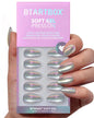 BTArtbox Press On Nails, Vanilla Cream, Short Square, Ombre Peach, 32Ct