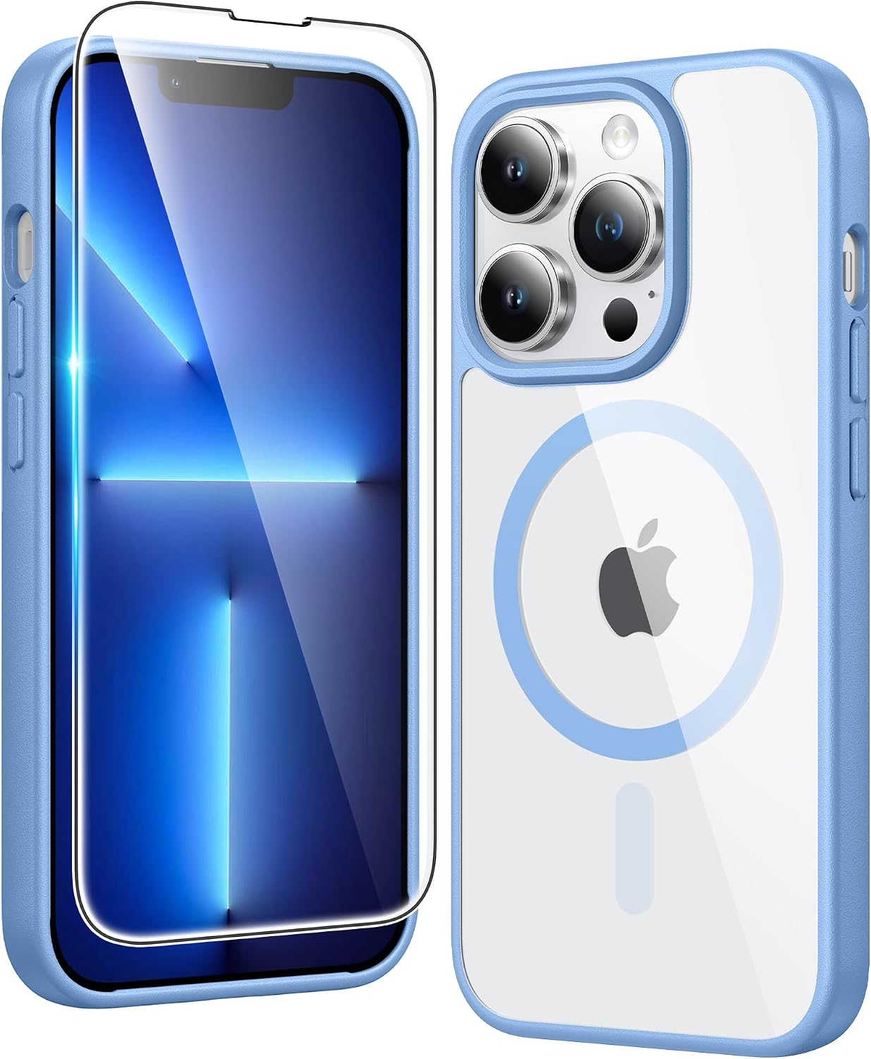 FNTCASE for iPhone 17 Pro Case Clear Magnetic with Screen Protector